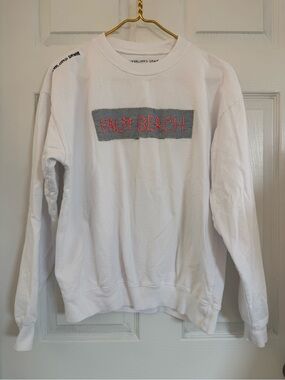 Unemployed Denim Palm Beach embroidered patch crewneck sweatshirt M